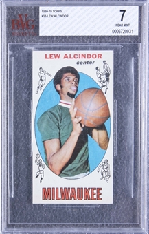 1969/70 Topps #25 Lew Alcindor Rookie Card - BVG NM 7